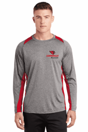 Sport-Tek® Long Sleeve Heather Colorblock Contender™ Tee